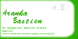 aranka bastien business card